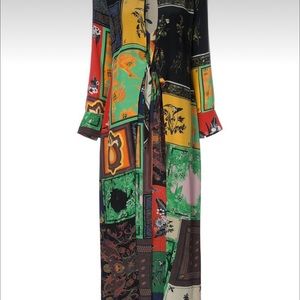 OSKLEN worn once 100% silk scarf printed tank dress size S